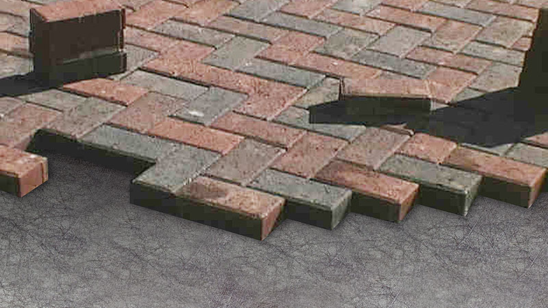 20 year fabric with pavers on it